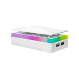Geekria RGB Cooling Fan Compatible with Xbox Series S, Top Heat Dissipation Dust Fan, Chilling System with 3 Speed Level Adjustable, 7 Modes RGB Light Strip, Low Noise and 2 USB Port
