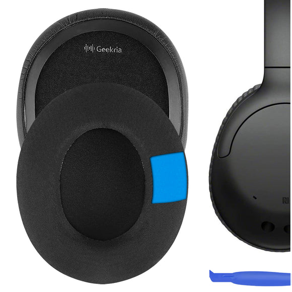 Geekria Sport Cooling Gel Replacement Ear Pads for Sony WH-CH700N, WH-CH710N, WH-CH720N Headphones Ear Cushions, Headset Earpads, Ear Cups Cover Repair Parts (Black)