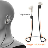 Geekria 2 Pack Earbuds Magnetic Anti-Lost Strap Compatible with Soundcore by Anker Liberty 4 Pro, P40i, Liberty 4 NC Soft Silicone Earphones Lanyard, Headphones Neck Rope Cord (Black)