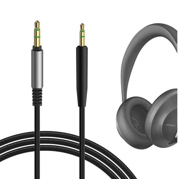 Câble De Remplacement Pour Casques Bose | 1,5 M Noir Avec Connecteurs Dorés 3,5 Mm / 2,5 Mm