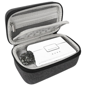 Geekria for Creators Microphone Case Compatible with DJI Mic Mini Charging Case, Hard Shell Mic Carrying Case, Travel Protective Bag with Cable Storage (Dark Grey)