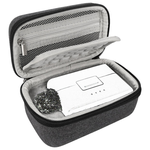 Geekria for Creators Microphone Case Compatible with DJI Mic Mini Charging Case, Hard Shell Mic Carrying Case, Travel Protective Bag with Cable Storage (Dark Grey)