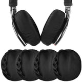 Geekria 2 Pairs Flex Fabric Headphones Ear Covers, Washable & Stretchable Sanitary Earcup Protectors for Over-Ear Headset Ear Pads, Sweat Cover for Gym, Gaming (Size M / Black)