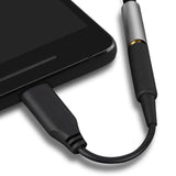 Geekria Type C to AUX, Type-C to Audio Adapter, USB-C with Digital Audio Decoder to 3.5mm Headphone Jack Connector, Headphones Conversion Cord, Compatible with Google Pixel 2/XL (2PCS)