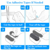 Geekria Silicone Case Cover Compatible with Soundcore by Anker AeroClip True Wireless Earbuds, Protective Earphones Skin Cover with Keychain Hook, Charging Port Accessible, Durable (Blue)