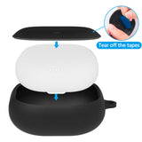 Geekria Silicone Case Cover Compatible with Anker Soundcore Liberty Air 2 Pro True Wireless Earbuds Protective Charger Carrying Case, Wireless Earphones Skin Cover with Keychain Hook (Black)