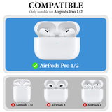 Geekria Ultra-Light Polycarbonate Belt Clip Earbuds Case Compatible with Apple AirPods Pro 2, Hard Shell for Hiking, Outdoor Activities, Tight fixation (Black, 1 Pack, Single Case)