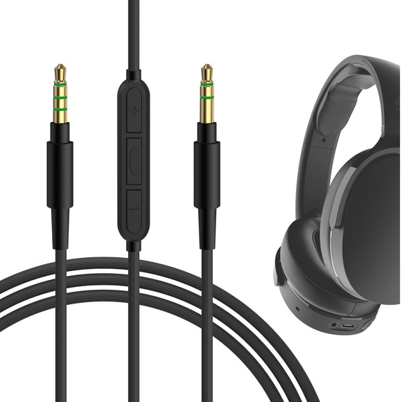 GEEKRIA Cable de audio con micrófono compatible con JBL Live 650BTNC 500BT  Tune 770NC 760NC Cable de auriculares, cable estéreo de repuesto de 0.098
