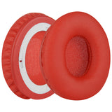 Geekria QuickFit Replacement Ear Pads for Beats SoloHD (810-00012-00) On-Ear Headphones Ear Cushions, Headset Earpads, Ear Cups Cover Repair Parts (Red)