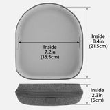 Geekria Shield Headphones Case Compatible with Anker Soundcore Q11i, Life Q20, Life Q30, Space Q45, Replacement Protective Hard Shell Travel Carrying Bag with Cable Storage (Light Grey)