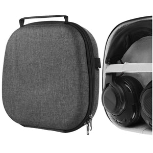 Geekria Shield Headphones Case Compatible with JBL Quantum 400, Quantum 600, Quantum 800, Quantum 300, Quantum One Case, Replacement Hard Shell Travel Carrying Bag with Cable Storage (Grey)