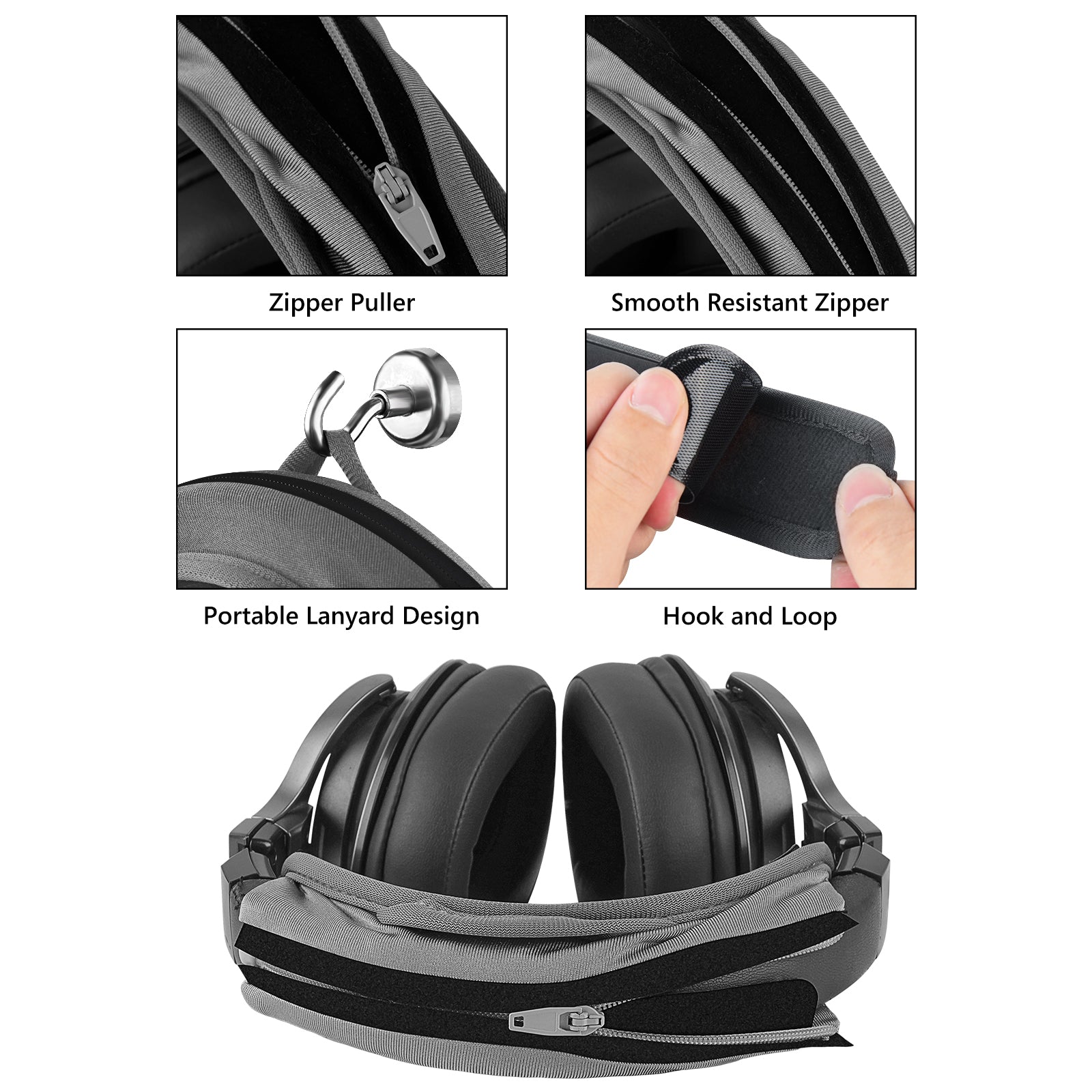 Geekria Medium Hook and Loop Headband Cover + Headband Pad