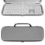 Geekria Keyboard Case Hard Shell Travel Carrying Bag, Compatible with Logitech MX Keys S/ MX Keys Advanced Wireless Illuminated Keyboard, Microsoft Wireless Surface Keyboard WS2-00025 (Light Gray)