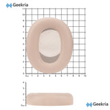 Geekria QuicFit Replacement Ear Pads for Edifier W860NB Pro Headphones (Not Compatible with Edifier W860NB Gen1), Repair Parts (Light Brown)