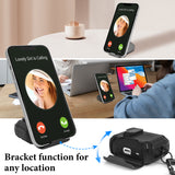 Geekria Hard Shell Case Cover Compatible with Apple AirPods Pro 2/1, Shockproof Full Body Cover with Unlock Flip Lid, Phone Holder and Back Magnetic Suction Function