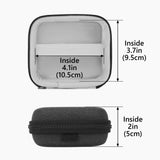 Geekria Shield Speaker Case Compatible with JBL Go 5/4/3, Go 3 Eco Cover, Replacement Hard Shell Portable Speaker Protective Carrying Bag with Cable Storage, Keychain Carabiner (Dark Grey)