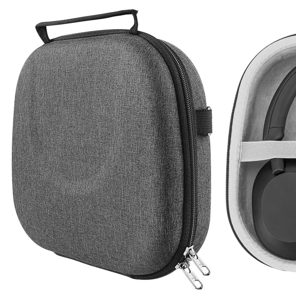 Geekria Shield Headphones Case Compatible with Sony WH-1000XM5, WH-1000XM4, WH-CH710N Case, Replacement Hard Shell Travel Carrying Bag with Cable Storage (Dark Grey)
