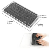 Geekria Keyboard Clear Case Protector, Acrylic Dust Cover, Magnetic Closing Dust Cover Compatible with Logitech MX Keys Mini Minimalist Wireless Illuminated Keyboard, MX Backlit Keys Mini