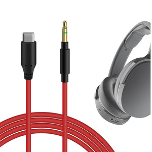 Geekria USB-C Digital to Audio Cable Compatible with Skullcandy Hesh Evo, Hesh 3, Venue, Crusher Wireless, Crusher ANC 2, Crusher EVO, Riff 2 Cable, Replacement Type-C Aux Audio (5.6ft / 1.7 m)