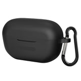 Geekria Silicone Case Cover Compatible with JBL Endurance Race True Wireless Earbuds, Earphones Skin Cover, Protective Carrying Case with Keychain Hook, Charging Port Accessible (Black)