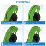 Geekria Flex Fabric Headband Cover Compatible with Razer Kraken ProV2, 7.1 V2, Ultimate, Headphones, Head Top Cushion Pad Protector, Replacement Repair Part, Easy DIY Installation (Green)