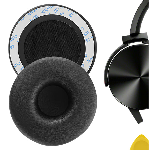 Geekria QuickFit Replacement Ear Pads for SONY MDR-XB450, XB450AP, XB550AP, XB650BT WH-XB700 Headphones Ear Cushions, Headset Earpads, Ear Cups Cover Repair Parts (Black)