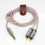 Geekria Apollo 4.4mm Balanced to Dual RCA Audio Cable, OCC Copper Silver-Plated Upgrade Cord, HiFi Stereo Interconnect for DAC AMP Headphone Amplifier Speaker Home Audio System (3.3ft/1m)