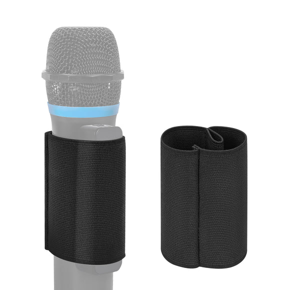 Geekria for Creators Microphone Elastic Sleeve for Voice Recorder, Mic Cover Compatible with Sony TX650, 660 Recorder and Other Handheld Microphones (Black / 2 Pack)