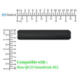 Geekria Protein Leather Headband Pad Compatible with Bose SoundLink AE2, QC25 (Do Not fit Bose AE2) Headphones, Replacement Band Repair Part (Black)