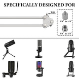 Geekria for Creators Microphone Arm Compatible with Fifine K669, K670, K678, AmpliGame A6T, A8 Mic Boom Arm with Tabletop Flange Mount, Suspension Stand, Mic Scissor Arm, Desk Mount Holder (White)