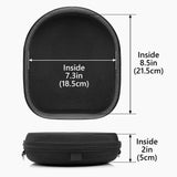 Geekria Shield Headphones Case Compatible with Sony WH-1000XM5, WH-1000XM4, WH-1000XM3, WH-CH710N, Replacement Hard Shell Travel Carrying Bag with Cable Storage (Black)