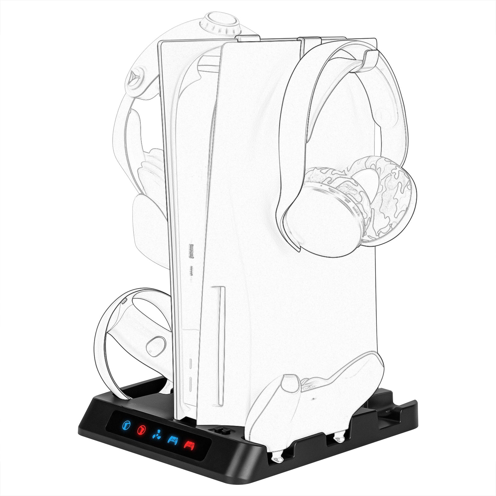 Geekria Charging Station Compatible with PSVR2, PS5, PlayStation VR2 D