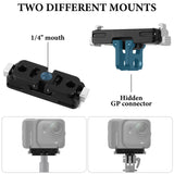 Geekria Magnetic Quick Release Mount Compatible with Insta360 GO Ultra Magnetic Mount Base Accessories, Metal Tripod Adapter for Other 1/4 Thread Devices (Black)