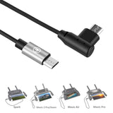 Geekria Short Micro-USB Male to Male Data Sync Cable Compatible with DJI Spark Remote Controller, Raspberry Pi Zero, PS4, Owlet, Android Devices, DAC, 30 cm