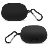 Geekria Silicone Case Cover Compatible with Anker Soundcore Liberty Air 2 Pro True Wireless Earbuds Protective Charger Carrying Case, Wireless Earphones Skin Cover with Keychain Hook (Black)