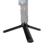 Geekria Metal Mini Tripod for Action Camera, Desktop Tabletop Stand Compact, Portable Travel, Compatible with DJI Osmo Pocket 3, Action 5 Pro Camera (Small / Black)