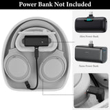 Geekria PRO Charging Headphones Case Compatible with Sony WH-1000XM6, WH-1000XM5, WH-1000XM4, ULT WEAR, Hard Shell, Durable, Multi-Layer Protection (White) Without Power Bank