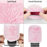 Geekria for Creators Furry Windscreen for 1.5'' (38mm) Diameter Microphones, Mic DeadCat Wind Cover Muff, Fluff Cover Windshield Compatible with FIFINE A6 (Pink / 2 Pack)