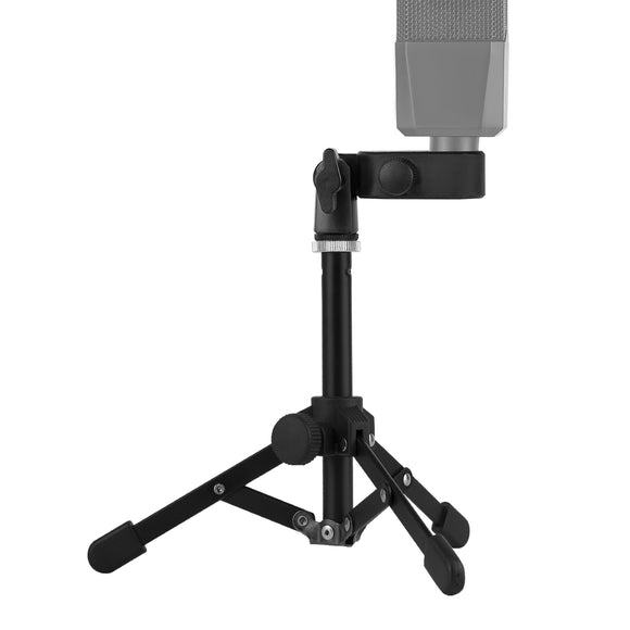 Geekria for Creators Tabletop Tripod Mic Stand Compatible with LEWITT LCT 240PRO, LCT-440-Pure, LCT 540 SUBZERO, LCT-441-FLEX, LCT-640-TS Microphones, Desktop Mic Stand with Foldable Non-Slip Feet