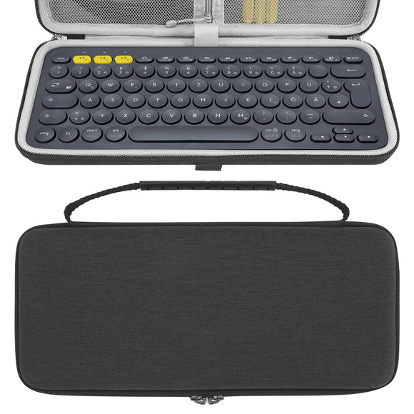 GEEKRIA K380 Wireless Keyboard Case, Hard Shell Travel Carrying Bag, Compatible with Logitech K380