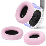 Geekria SNAP Ear Pads Replacement Kit Compatible with Beats Studio Pro Headphones, Magnetic Easy Switch Comfortable Cushions, Exchange in Seconds (Pink Mesh Fabric, 1 Pair)