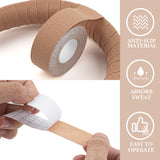 Geekria Headphones Headband Repair Wrap, Headset Head Cover Compatible with Sony WH-1000XM5, Skullcandy Crusher ANC, Soundcore Life Q20, Easy DIY Installation (Khaki/ 2 Pcs)