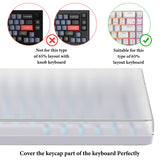Geekria 65% Keyboard Dust Cover, Acrylic Dust Cover for 68 Key Computer Mechanical Wireless Keyboard, Compatible with RK ROYAL KLUDGE RK68, Keychron K6, K6 Pro, Corsair K65 PRO Mini (Frosted)