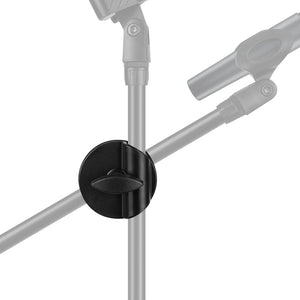 Geekria for Creators Microphone Stand Crossbar Clamp Mount, Fit for 15mm Bracket, Horizontal Arms Connector Clip, Mic Holder Adapter, Suitable for Studio, Recording, Podcasting (Black)