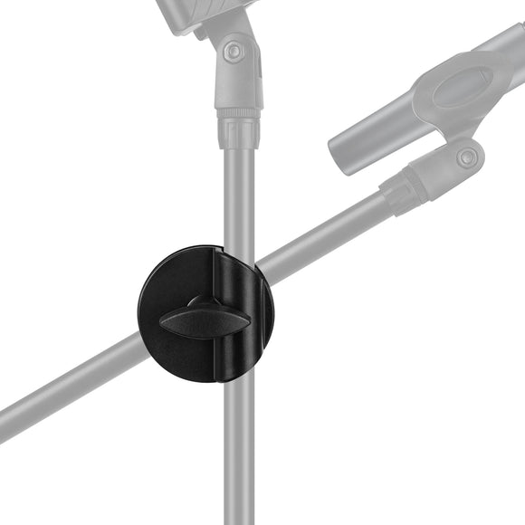 Geekria for Creators Microphone Stand Crossbar Clamp Mount, Fit for 15mm Bracket, Horizontal Arms Connector Clip, Mic Holder Adapter, Suitable for Studio, Recording, Podcasting (Black)
