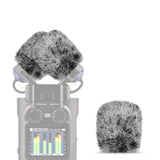 Geekria for Creators Furry Windscreen Compatible with ZOOM H5 Studio Handy Recorder, Mic DeadCat Wind Cover Muff, Fluff Cover Windshield, Portable Digital Recorder (Grey / 3 Pack)