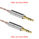 Geekria Apollo Silver-Plated Upgrade Audio Cable Compatible with Sony WH-1000XM6, Skullcandy Crusher ANC 2, Beats Solo 4 Headphones, 3.5mm Replacement Headphones Cord (4.9ft/1.5m)