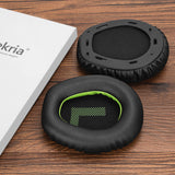 Geekria QuickFit Replacement Ear Pads for JBL Quantum 100, Q 100 Headphones Ear Cushions, Headset Earpads, Ear Cups Repair Parts (Black Green)