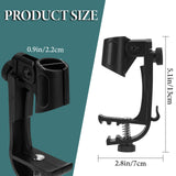Geekria for Creators Drum Rim Microphone Clip, Universal Microphone Clamp Compatible with Shure SM57, SM58 Adjustable Drum Mic Clip, Shockproof Musical Instrument Supplies (Black / 2 Pack)