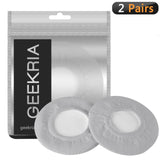 Geekria 2 Pairs Knit Headphones Ear Covers, Washable & Stretchable Sanitary Earcup Protectors for Over-Ear Headset Ear Pads, Sweat Cover for Warm & Comfort (M / Grey)